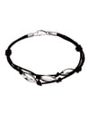 Bracelet cordon cuir Diffusion Argent pour Caplain Saint André Bracelet cordon cuir Diffusion Argent pour Caplain Saint André