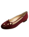 Slippers en velours rouge de Even&Odd Slippers en velours rouge de Even&Odd