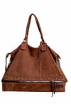 Sac Romane nubuck fauve des Caprices de Maïtena Sac Romane nubuck fauve des Caprices de Maïtena