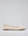 Slippers en dentelle beige de Bershka Slippers en dentelle beige de Bershka