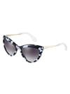 Lunettes de soleil noires et blanches de Miu Miu Lunettes de soleil noires et blanches de Miu Miu