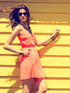 Robe orange à fines bretelles de Stradivarius Robe orange à fines bretelles de Stradivarius