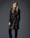 Manteau en check doré de Burberry Manteau en check doré de Burberry