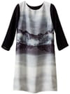 Robe noire et dégradé de gris à l'imprimé paysage de H&M Robe noire et dégradé de gris à l'imprimé paysage de H&M