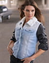 Veste en jean et cuir de Bonprix Veste en jean et cuir de Bonprix