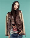Blouson en cuir de Bershka Blouson en cuir de Bershka